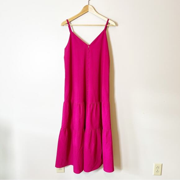 Ted Baker Luaan Deep Pink Button Through Midi Dress Size 8 NWT - Picture 2 of 12